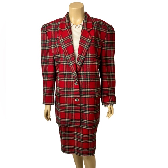 ELLEN TRACY VINTAGE 100% WORSTED WOOL & CASHMERE SUIT, JACKET SZ.12, SKI… - Picture 1 of 14